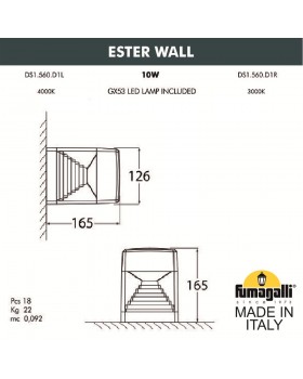 Светильник уличный настенный FUMAGALLI ESTER WALL DS1.560.000.LXD1L-foto2