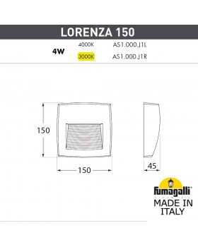 Светильник для подсветки лестниц накладной FUMAGALLI LORENZA 150 AS1.000.000.LXJ1L-foto5