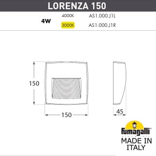 Светильник для подсветки лестниц накладной FUMAGALLI LORENZA 150 AS1.000.000.LXJ1L-foto5