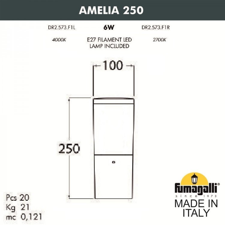 Ландшафтный фонарь FUMAGALLI AMELIA 250 DR2.573.000.AYF1R