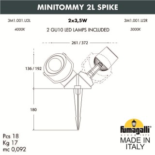 Ландшафтный светильник FUMAGALLI MINITOMMY 2L SPIKE 3M1.001.000.AXU2L-foto14