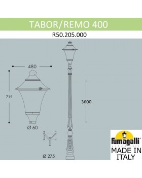 Парковый фонарь FUMAGALLI TABOR/REMO R50.205.000.AYE27-foto5