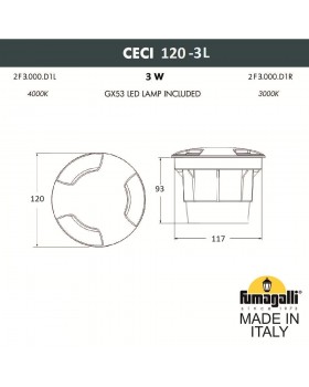Грунтовый светильник FUMAGALLI CECI 120-3L  2F3.000.000.LXG1L-foto6