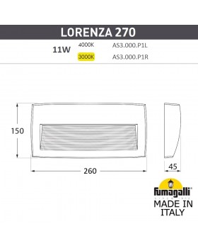 Светильник для подсветки лестниц накладной FUMAGALLI LORENZA 270 AS3.000.000.WXP1L-foto2