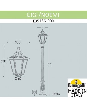 Садово-парковый фонарь FUMAGALLI GIGI/NOEMI E35.156.000.WXH27-foto6