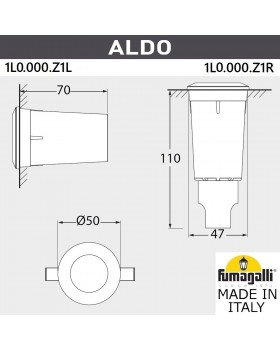 Грунтовый светильник светильник FUMAGALLI ALDO 1L0.000.000.AXZ1L-foto16