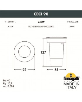 Грунтовый светильник FUMAGALLI CECI 90 1F1.000.000.AXU1L-foto12
