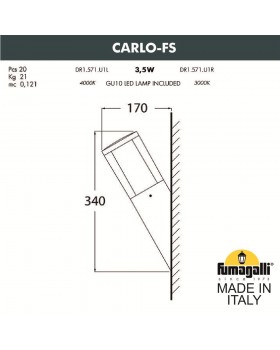 Светильник уличный настенный FUMAGALLI CARLO-FS DR1.571.000.LXU1L-foto4