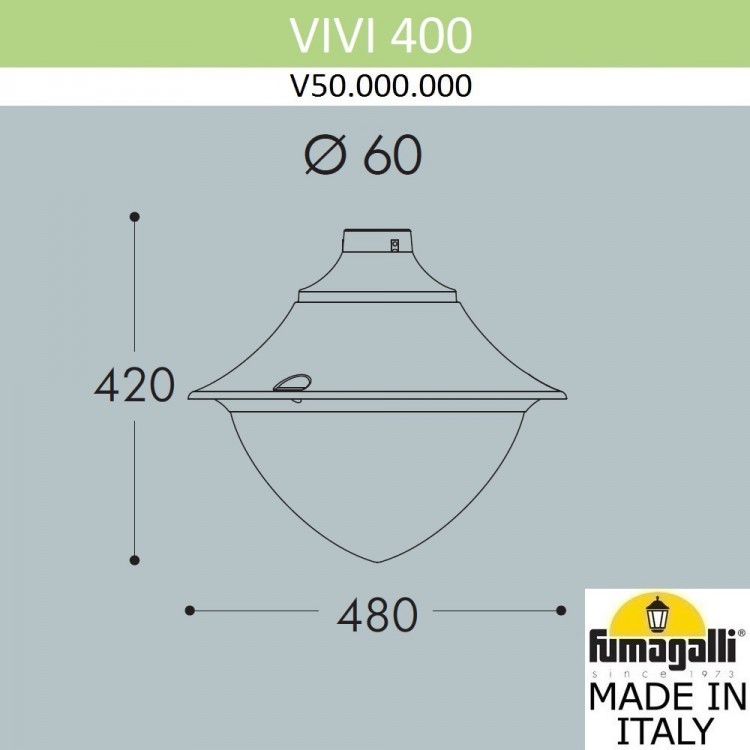 Уличный фонарь на столб FUMAGALLI VIVI V50.000.000.AXH27