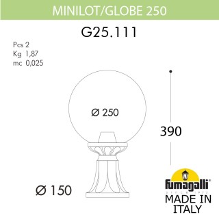 Ландшафтный фонарь FUMAGALLI MINILOT/G250. G25.111.000.BZF1R-foto4