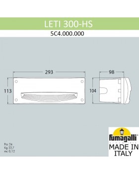 Светильник для подсветки лестниц встраиваемый FUMAGALLI LETI 300-HS 5C4.000.000.AYF1R-foto12