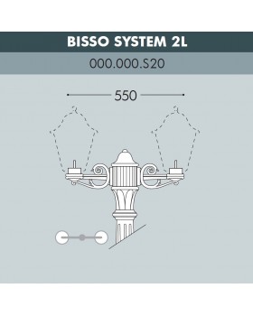 Консоль для паркового фонаря FUMAGALLI BISSO SYS 2L  000.000.S20.A0