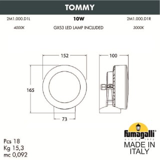 Фасадный светильник FUMAGALLI TOMMY 2M1.000.000.LXD1L-foto3