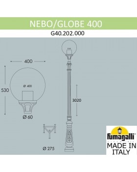 Парковый фонарь FUMAGALLI NEBO/GLOBE 400 G40.202.000.AYE27-foto5