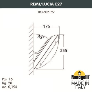 Уличное бра FUMAGALLI REMI/LUCIA 1R3.602.000.AYE27-foto2