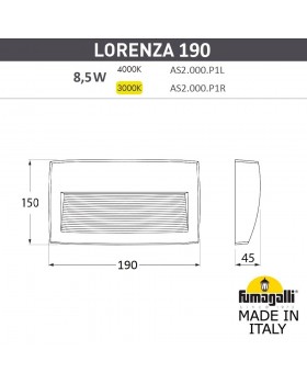 Светильник для подсветки лестниц накладной FUMAGALLI LORENZA 190 AS2.000.000.AXK1L-foto6