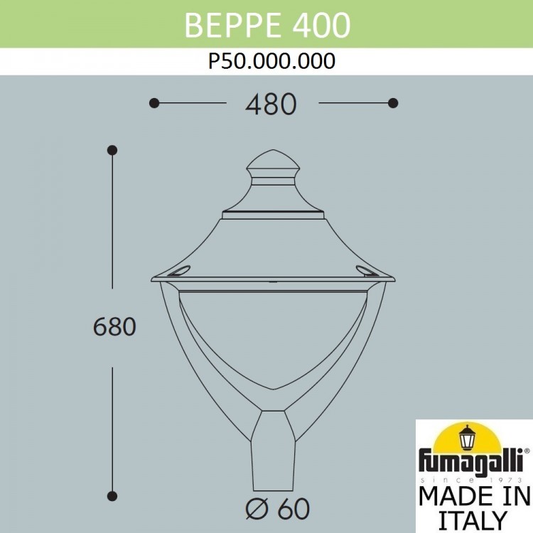 Уличный фонарь на столб FUMAGALLI BEPPE P50.000.000.LXD6L