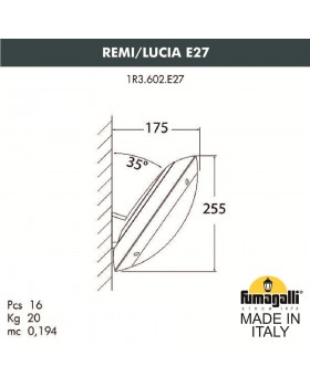 Уличное бра FUMAGALLI REMI/LUCIA 1R3.602.000.WYE27-foto2