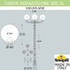 Парковый фонарь FUMAGALLI TABOR ADAM/GLOBE 300 3L  G30.205.M30.AYF1R