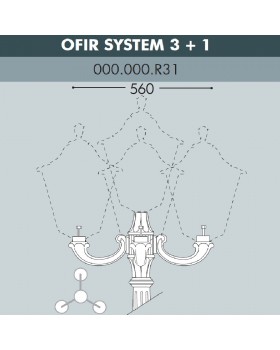 Консоль для паркового фонаря FUMAGALLI OFIR SYS 3L+1  000.000.R31.A0