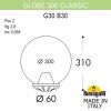 Уличный фонарь на столб FUMAGALLI GLOBE 300 Classic G30.B30.000.WYF1R