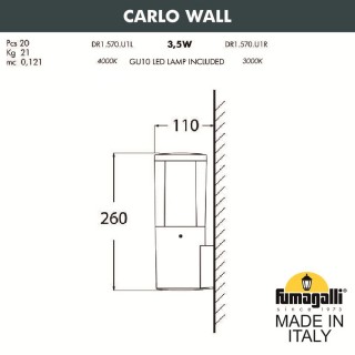 Светильник уличный настенный FUMAGALLI CARLO WALL DR1.570.000.WXU1L-foto4