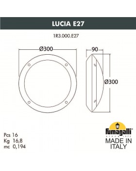 Уличное бра FUMAGALLI LUCIA BACKLIT 1R3.000.000.AYE27.BU1-foto2