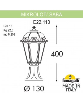 Ландшафтный фонарь FUMAGALLI MINILOT/SABA K22.110.000.WXF1R