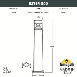 Садовый светильник-столбик FUMAGALLI ESTER 800 DS1.564.000.AXD1L-foto16