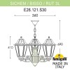 Подвесной уличный светильник FUMAGALLI SICHEM/RUT 3L (люстра) E26.120.S30.WYF1R