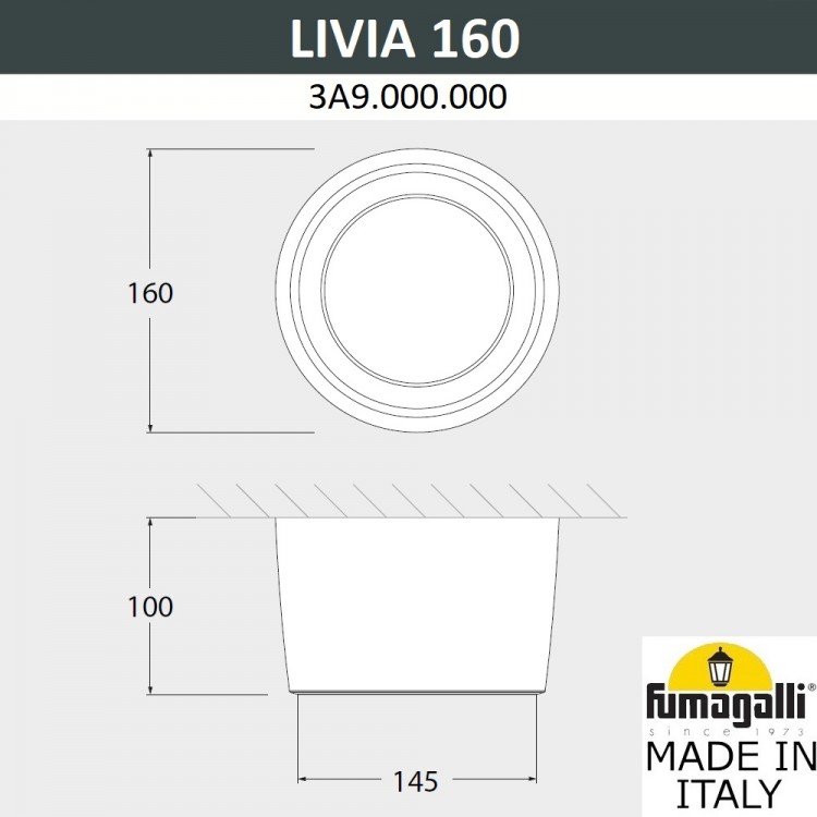 Потолочный накладной светильник FUMAGALLI LIVIA 160  3A9.000.000.LXD1L