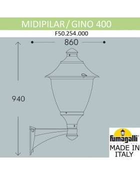 Светильник уличный настенный FUMAGALLI MIDIPILAR/GINO F50.254.000.AXE27-foto3