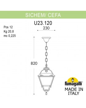Подвесной уличный светильник FUMAGALLI SICHEM/CEFA U23.120.000.WYF1R-foto6
