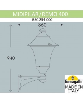 Светильник уличный настенный FUMAGALLI MIDIPILAR/REMO R50.254.000.AYE27-foto2