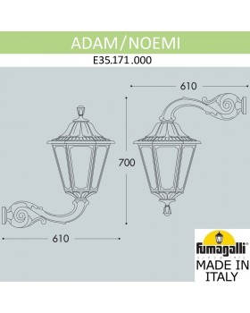 Светильник уличный настенный FUMAGALLI ADAM/NOEMI E35.171.000.WYH27-foto5
