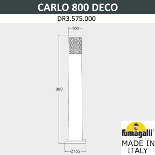 Садовый светильник-столбик FUMAGALLI CARLO DECO 800 DR3.575.000.WXU1L-foto4