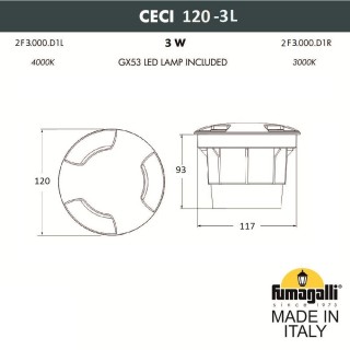 Грунтовый светильник FUMAGALLI CECI 120-3L  2F3.000.000.LXG1L-foto2