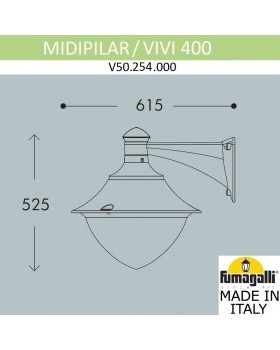 Светильник уличный настенный FUMAGALLI MIDIPILAR/VIVI V50.254.000.AXH27-foto2