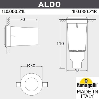 Грунтовый светильник светильник FUMAGALLI ALDO 1L0.000.000.LXZ1L-foto6