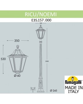 Садово-парковый фонарь FUMAGALLI RICU/NOEMI E35.157.000.WYH27-foto10
