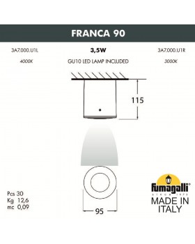 Потолочный накладной светильник FUMAGALLI FRANCA 90  3A7.000.000.LXU1L-foto3