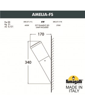 Светильник уличный настенный FUMAGALLI AMELIA-FS DR2.571.000.LYF1R-foto3