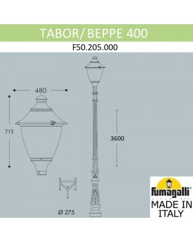 Парковый фонарь FUMAGALLI TABOR/GINO F50.205.000.AXE27-foto3