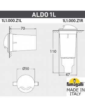 Грунтовый светильник светильник FUMAGALLI ALDO 1L 1L1.000.000.LXZ1L-foto10