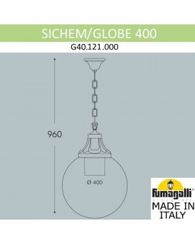 Подвесной уличный светильник FUMAGALLI SICHEM/GLOBE 400 G40.121.000.AYE27-foto2
