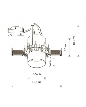 Спот встраиваемый Nowodvorski Mono Slide Trimless White/Black 10803-foto2