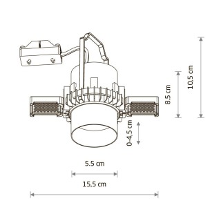 Спот встраиваемый Nowodvorski Mono Slide Trimless White/Black 10803-foto2