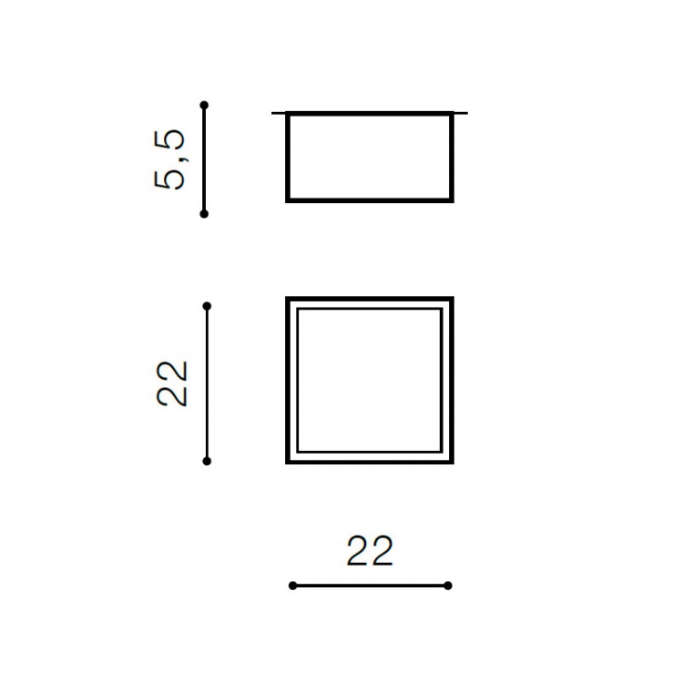 Накладной светильник Azzardo Monza Square 22 AZ2268