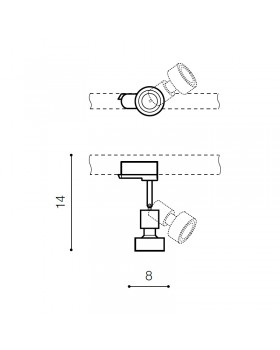 Трековый светильник Azzardo Jane track AZ2457-foto2