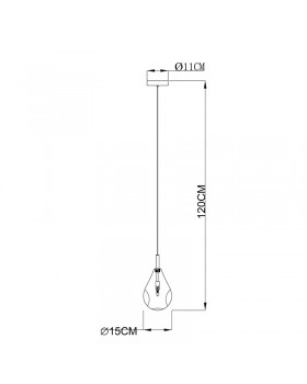 Подвесной светильник Zumaline BASTONI MD1921-1-CLEAR-foto2